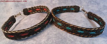Braided Bracelets (half-hitched knots & clasp)