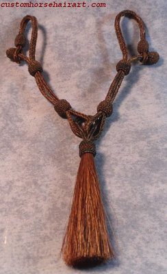 Braided Horsehair Curbstraps W/Link Tassel