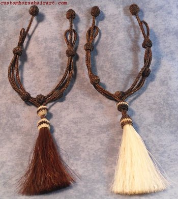 Braided Horsehair Curbstrap W/Single Tassel